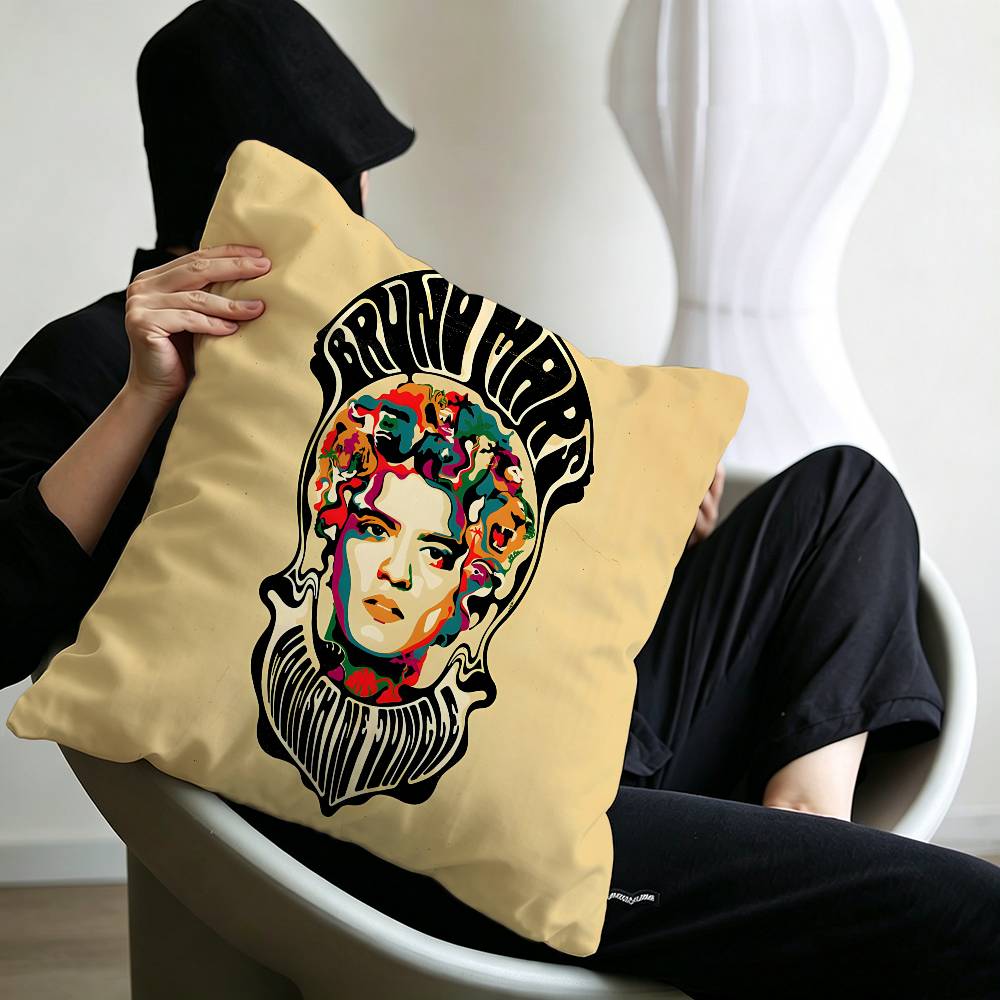 Singer Bruno Mars The Romantic Maple Design Cushion Cover Happy Autumn Harvest decor Holiday Decorati Pillow Cover