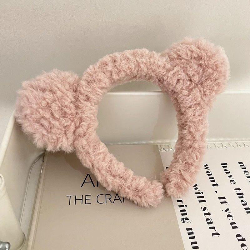 Cartoon Plush Headband: Cute Hair Accessory for Women & Kids, Perfect for Face Washing