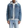 Levis FW22 Solid Color Single-Breasted Collar Long Sleeve Jacket Men Jacket Blue 16365-0128