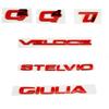 1 Pièce Q2 Q4 Giulia Stelvio Veloce Ti Logo Voiture Emblème de Hayon Arrière Autocollants Pour A-lfa R-omeo 156 159 Mito Giulia GT Brera Spider Giulietta 147gt 166
