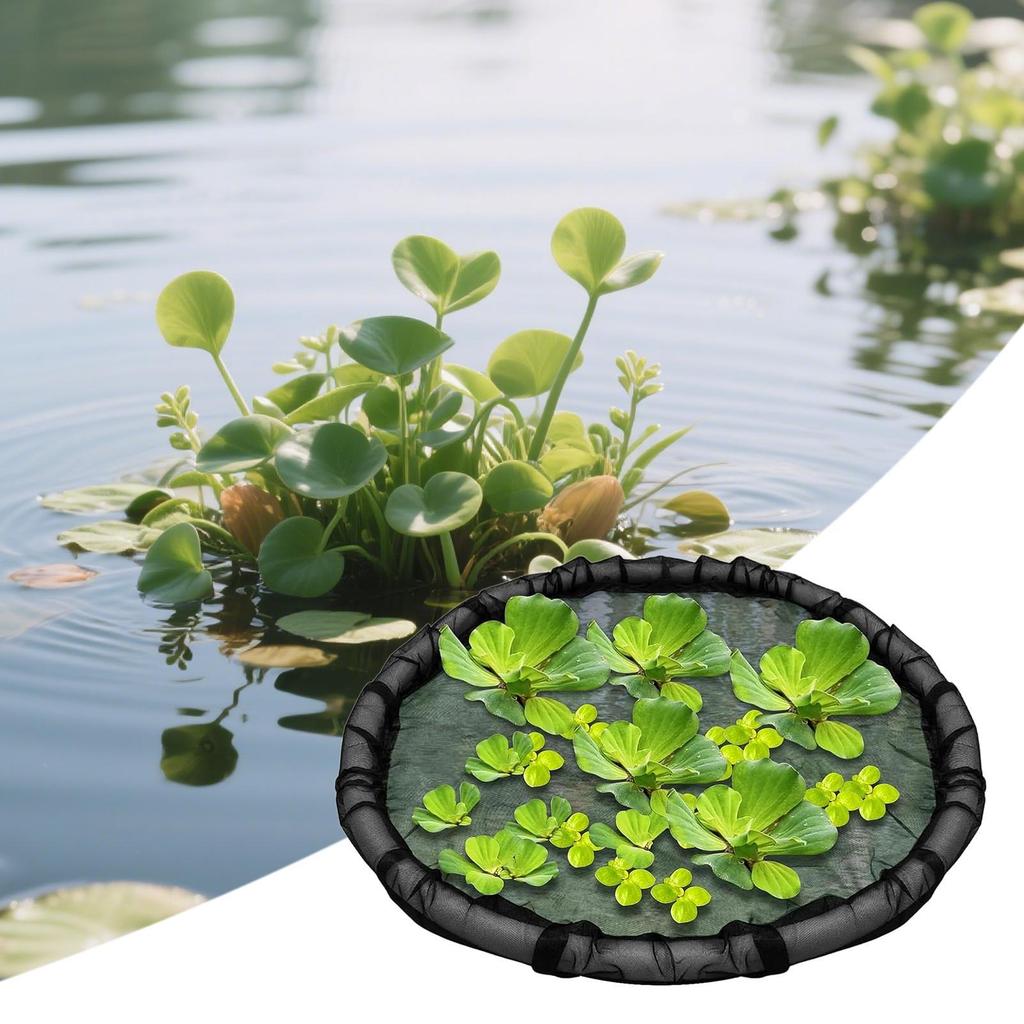 Floating Island Plant Protector Floating Island Planter 17.7inch Netting Planter Water Features Decor Fine Mesh for Garden Pond