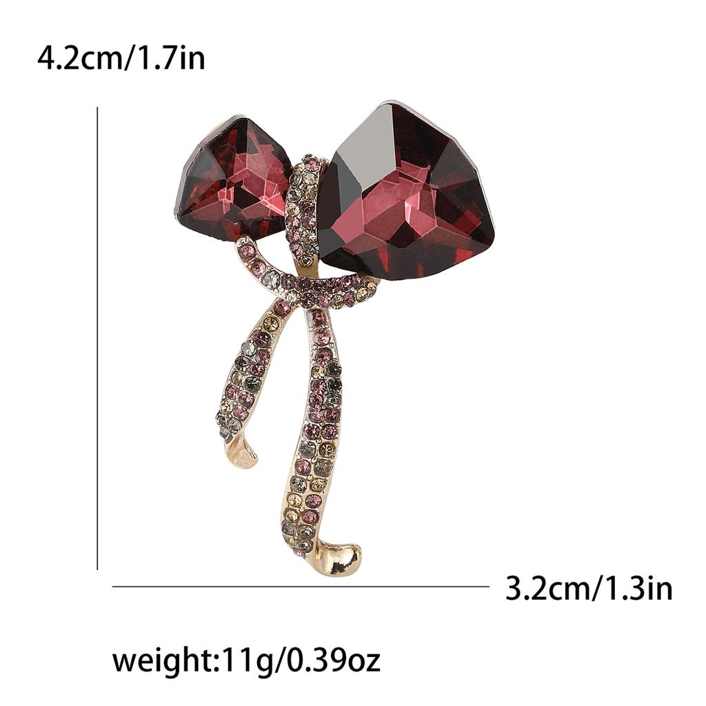 Fashion Alloy Rhinestone Size Rope Knot Brooch Niche Design Women'S Clothing Corsage Jewelry Pin