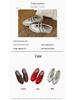 New Women's 2025 Genuine Leather Velcro Trainers: Thick Sole, Breathable, Versatile, In-Stock Casual Shoes
