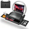 Car Steering Wheel Seat Adjustable with Side Ideal for Work or Easy To Black Car Tray Table, Driver's Compatible, Angle, Table, Dining, Clean,