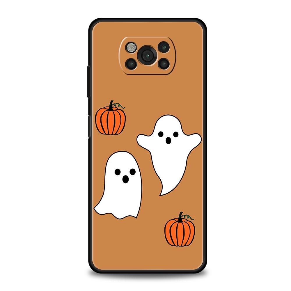Phone Case For Xiaomi Poco X6 X5 X4 Pro 5G X3 NFC F5 F4 M5 M4 M3 F3 GT C51 C55 Cover Autumn leaves fall fox pumpkin Halloween