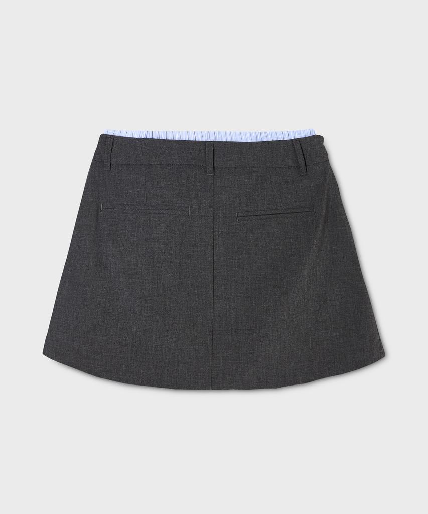 Who.A.U Layered Pleats Skirt / Whwhg3831F