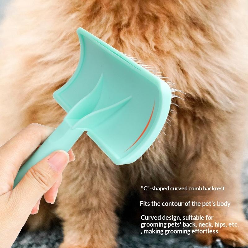 Arc-shaped Long Needle Comb Dog Grooming Comb  Massage Open Knot Comb Hair Tool Large Dog Pet Supplies Accessories Cleaning Tool