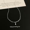 Cui Yan S925 Sterling Silver Wave Water Drop Necklace for Women - 2025 Korean Style, Celebrity-Inspired Collarbone Chain.