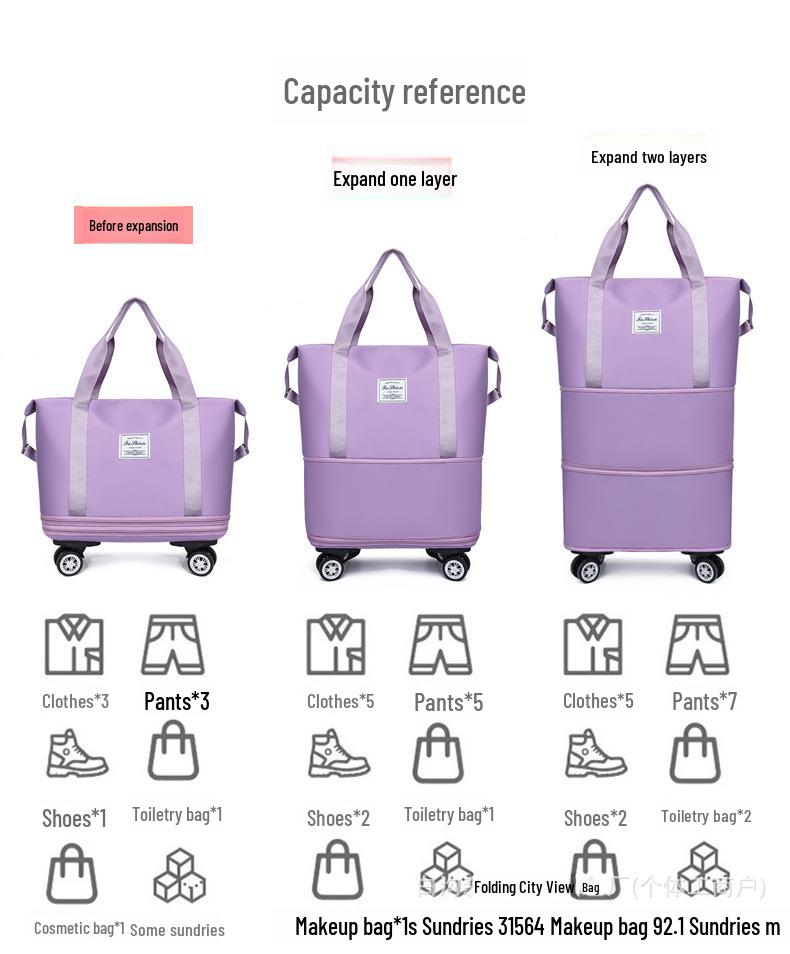 Bolsa Esportiva Versátil: Separação de seco/molhado, ioga, mensageiro, viagem de grande capacidade com rodas