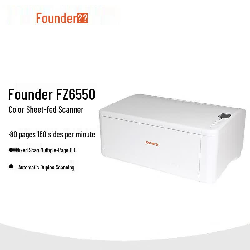 

Founder FZ6550 High-Speed A3 Duplex Document Scanner CN plug (adapter included)