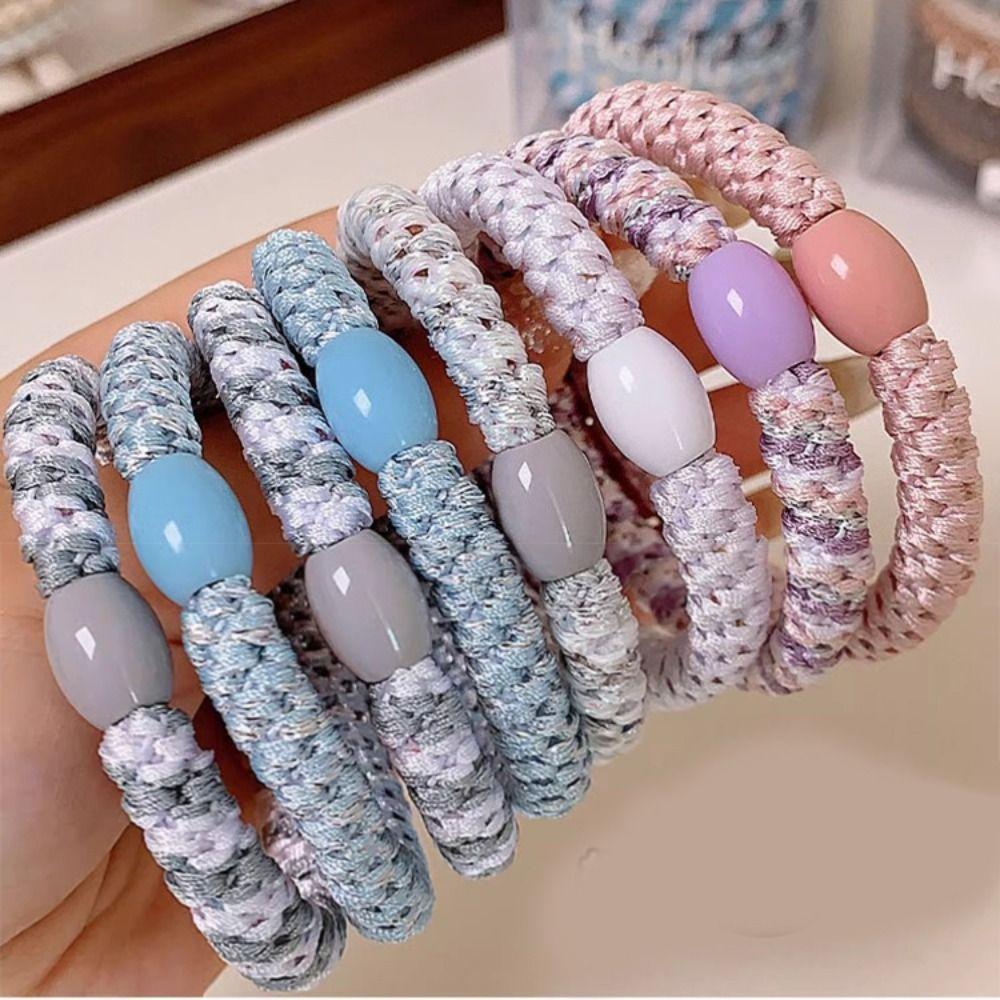 8pcs/Set Hair Tie Rubber Band Ponytail Holder Colorful Hair Scrunchies  Spring Summer