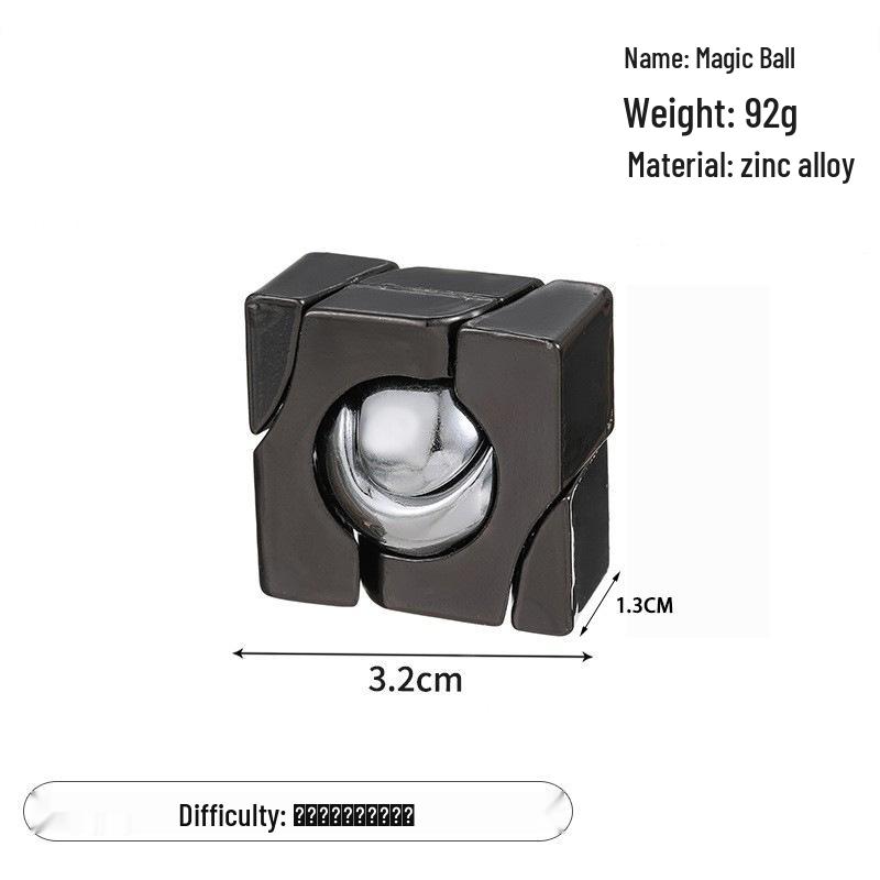 Zinc Alloy Kongming Puzzle Lock: Disentanglement Ring Educational Toy