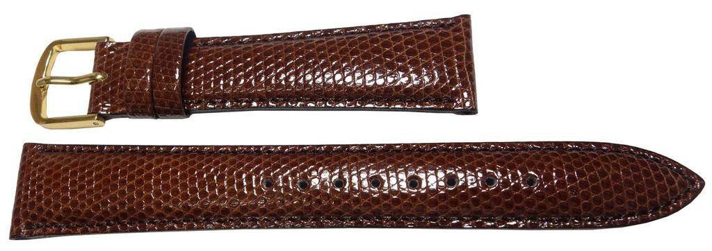 SEIKO Watch Band 17mm DX06 Lizard Dark Brown [SEIKO] Men's