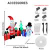 8.85FT Inflatable Toy Christmas Decor Set Santa Claus Snowman Train Xmas Yard Decorations Supplies LED Lit Home Ornaments Gift