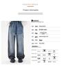 Autumn 2025 Girls' Gradient Wide-Leg Denim Jeans