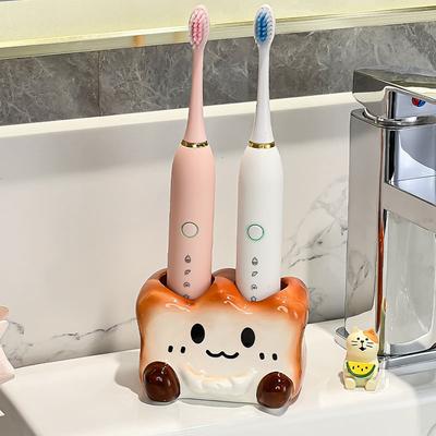 Cute Ceramic Cartoon Toothbrush Holder Creative Bathroom Electric-Toothbrush Toothpaste Stand Washroom Toothbrush Storage Rack