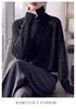 Retro Elegant High-Neck Pure Wool Sweater - Soft, Skin-Friendly, Warm, and Versatile for Autumn/Winter