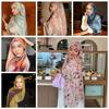 Floral Hijab Scarf Long Headscarf Fashion Islamic Turban  Female