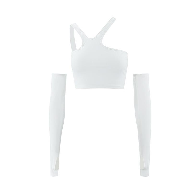 

Модная приталенная женская рубашка с открытыми плечами, весна-осень, нерегулярные сексуальные футболки с разрезом и рукавами, женская уличная одежда с открытой спиной, женская футболка Y2K 24385 M белый