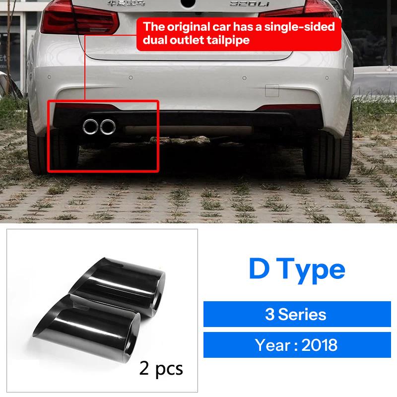 For BMW 1 2 3 4 5 Series X1 3GT F20 F22 F30 F32 F34 F36 F10 F48 Car-Styling Rear Exhaust Pipe Cover Trim Frame Auto Accessories