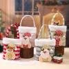 3D Snowman Christmas Gift Bag Knit Christmas Apple Bag Cute Plush Storage Bag  Xmas Holiday