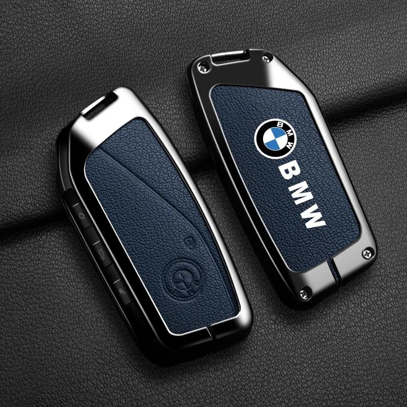 2025 Zinc Alloy Leather Car Remote Key Case Cover for BMW X1 U11 X7 G07 XM G09 I7 7 Series G70 LCI iX I20 U06 G81 M3 2023 Ac