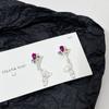 Pinkdudu Fashion Multicolor Rhinestone Balloon Bear Drop Earrings Creative Sweet Cute Animal Earring for Women Jewelry PD1462