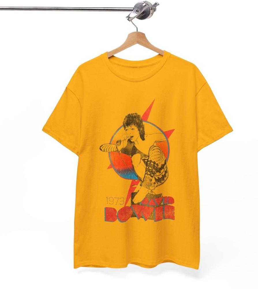 

Rare David Bowie 1973Cotton Gift For Fan Gold All Size Unisex T-Shirt Unisex T-Shirt XXXXL