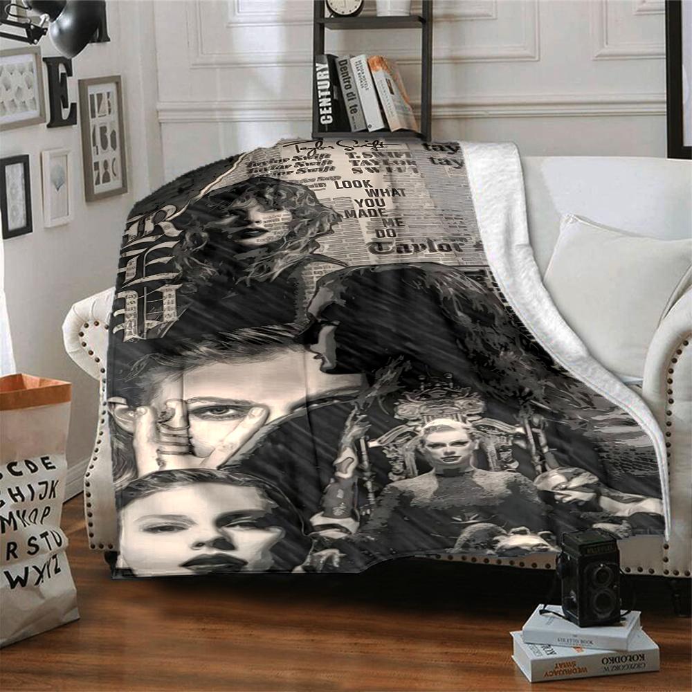 Taylor Swift Collage Art Blanket Soft Throw Blanket For Home Bedroom Bed Sofa Travel Office Solid Christmas Blanket