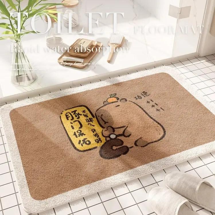 

Ванна ванна килимок для дверей імітація кашеміру абсорбуючий нековзний килимок для підлоги мультяшний килим швидкосохнучий нековзний килимок 40X60cm 15.7X23.6in