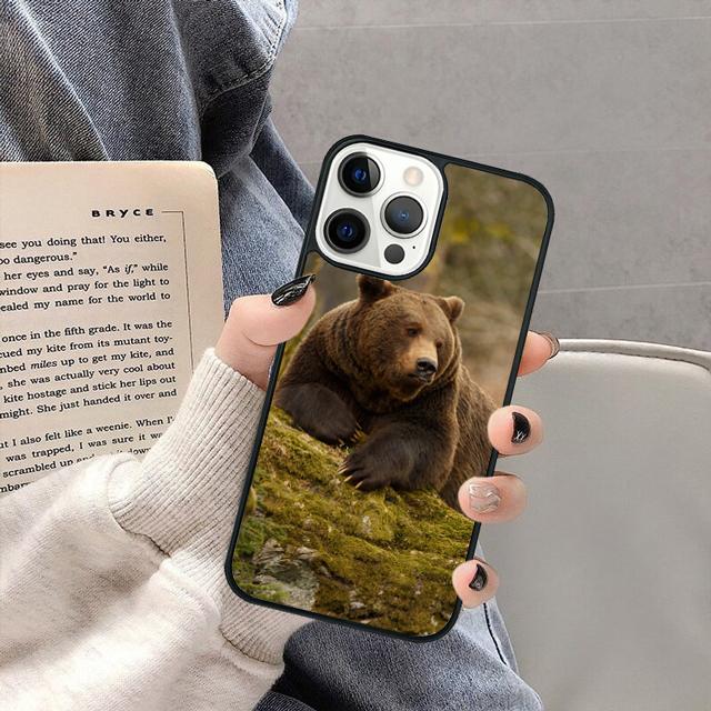 Grizzly Bear Animal Phone Case Cover for iPhone 17 Air 16 16e 15 13 14 11 12 Pro Max Plus  coque fundas Shell