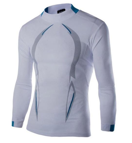 Übergröße Herren Frühling Sommer Atmungsaktiv Schnelltrocknend Fitness Training Top Modisches Langarm Sport T-Shirt