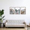 3 Pieces Mountain Metal Wall Art Decorative Painting Creative Line Drawing Decor