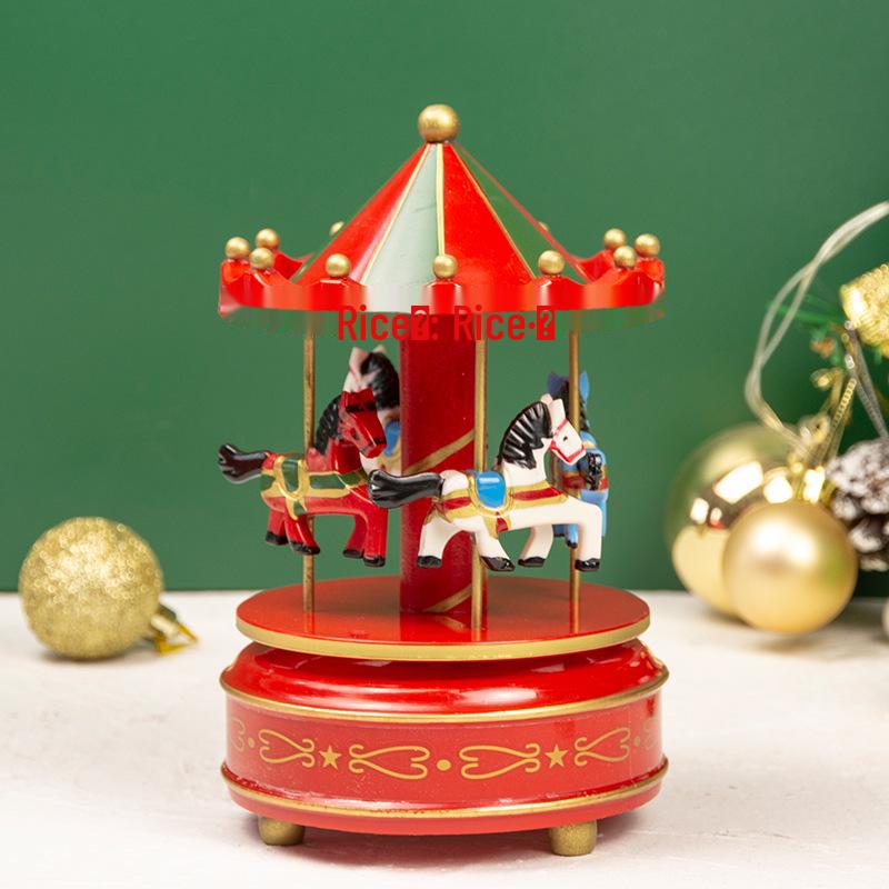 Sky City Carousel Music Box: Romantic European-Style Birthday Gift with Spire Clockwork
