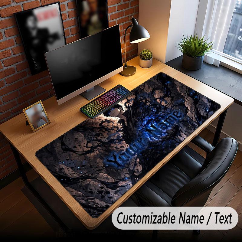 Custom Name Extended Mouse Pad,Solo Leveling Gaming Desk Mat For Home Office Desktop Decor