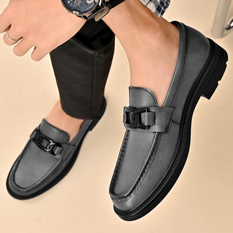 Business Elegant Men Social Casual Shoes  bottom Loafers For Men Comfortable Classic Black outdoor party wedding men's shoes