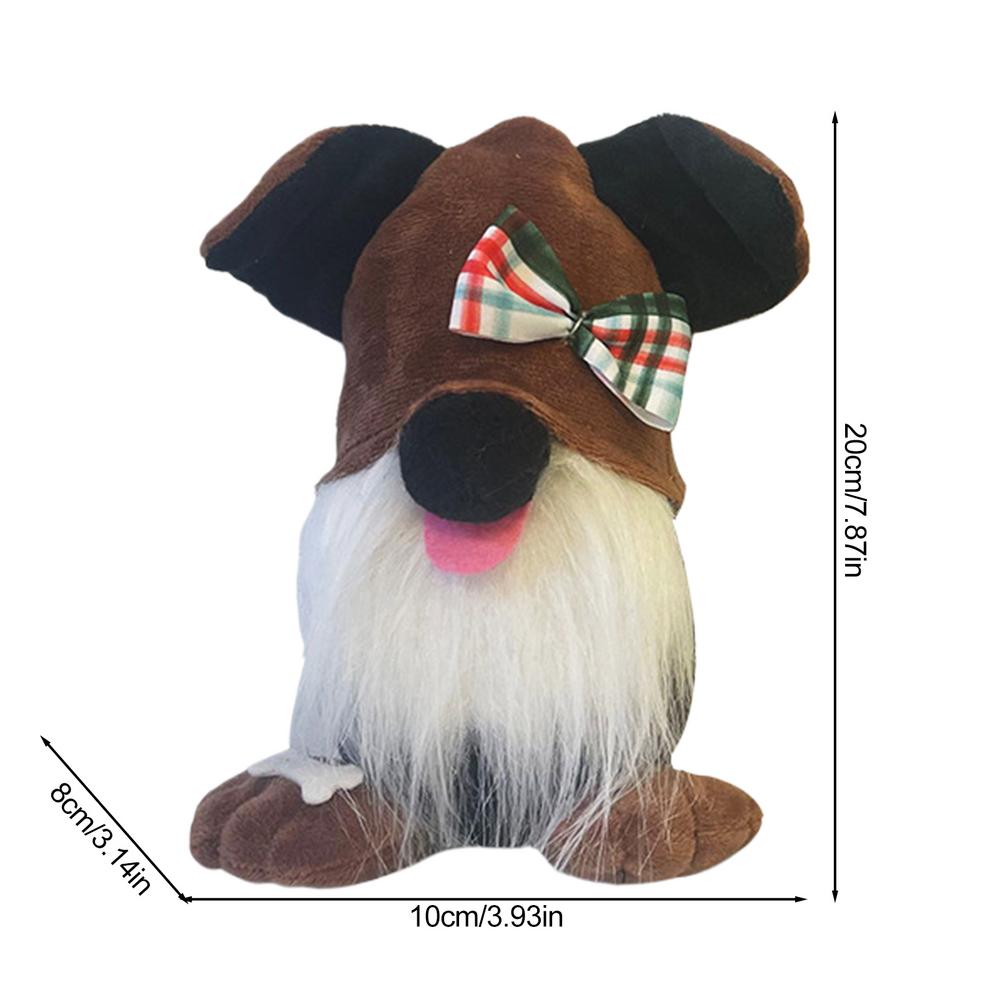 

Dog Doll Gnomes Puppy Doll Christmas Gnomes Tiered Tray Decor Dog Gnome Collectible Figurines Pet Toys Cartoon Doll Swedish коричневый