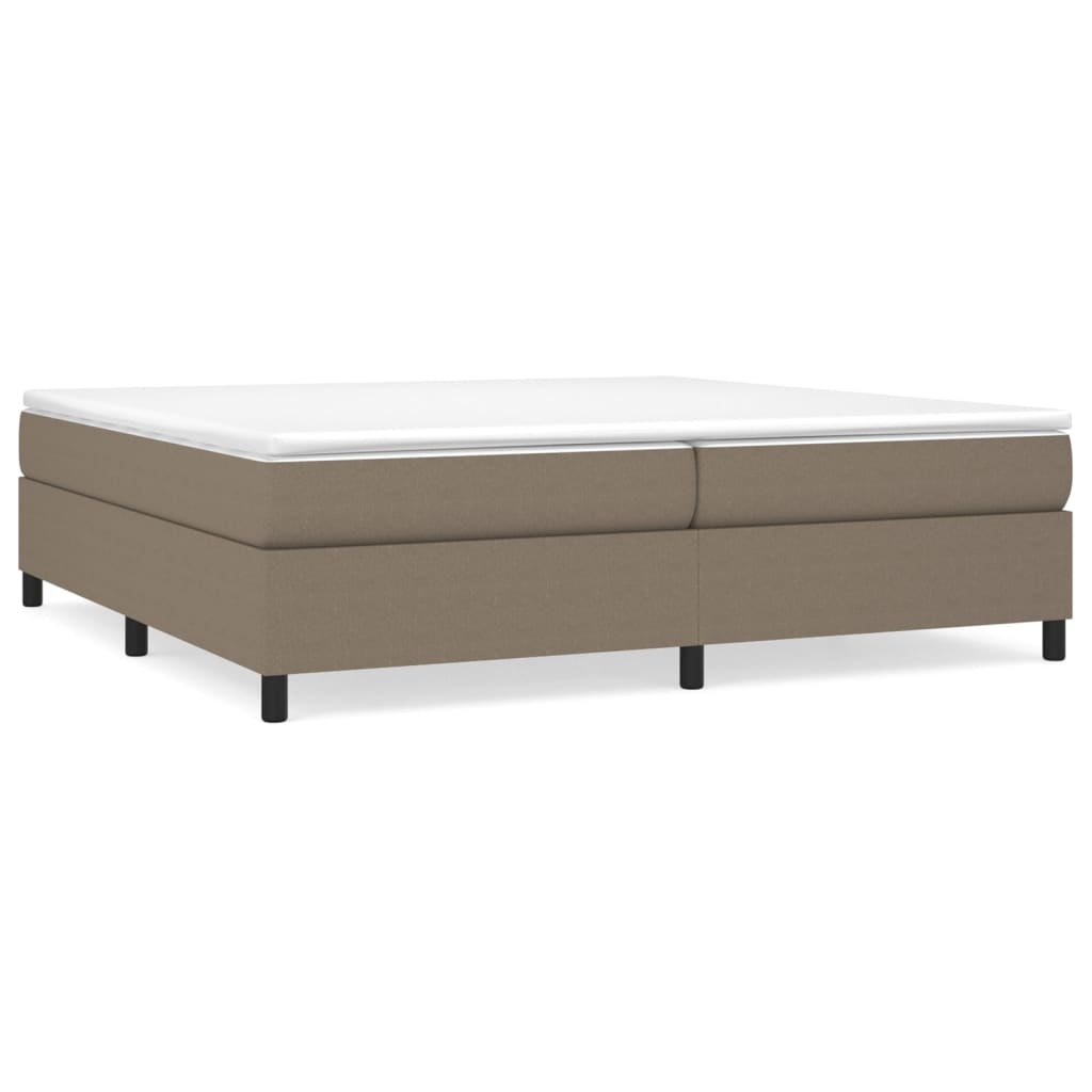 Vidaxl Letto Continentale Con Materasso, Taupe, Tessuto, 200X200 Cm