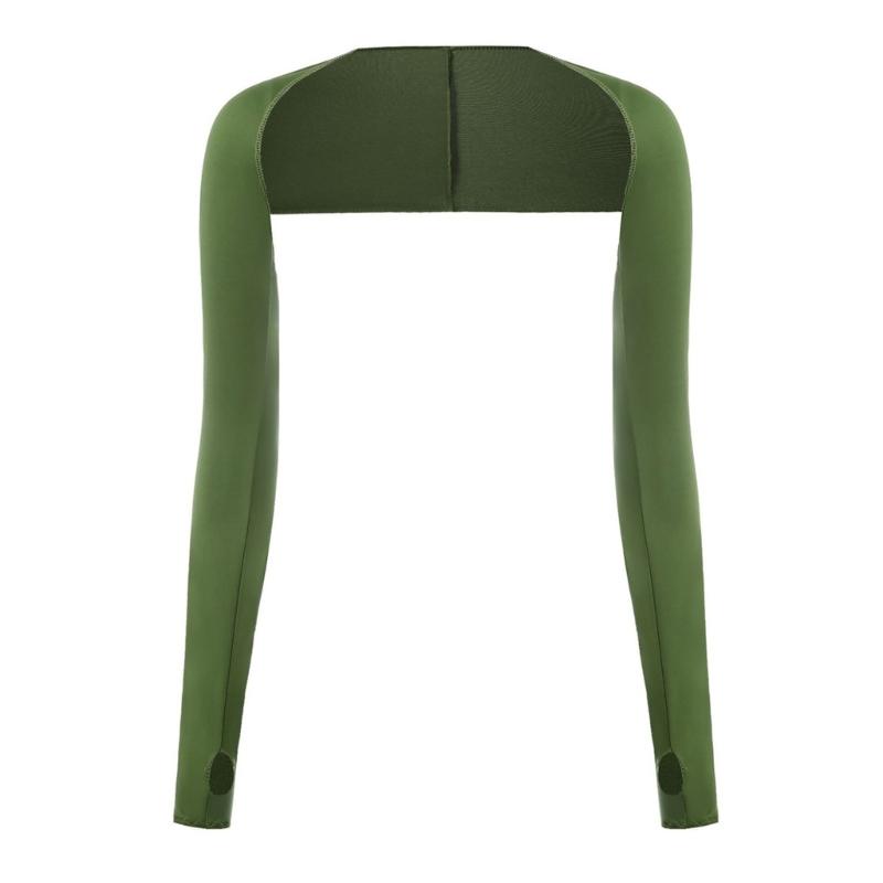 

Sports Sleeve Arm Cover Long-sleeved Running and Cycling Hooded Top Anti-UV Golf Cooling Shawl Sun Protection армія зелений колір