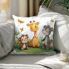 45x45cm Niedliche Dschungeltiere Kissenbezug 100% Polyester Wohnzimmer Schlafzimmer Sofa Büro Kissenhülle Kissenbezug Heimdekoration