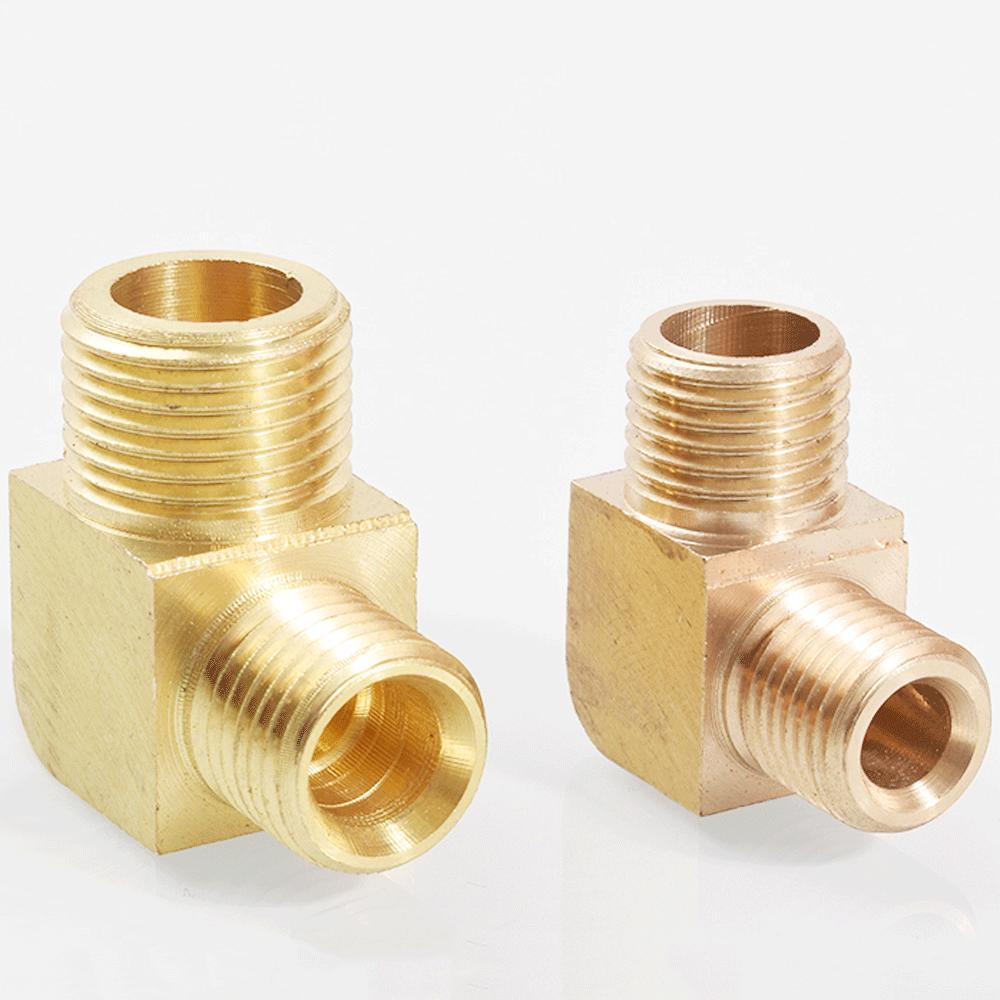 M12 M14 M16 M18 Metrico 1/8" 1/4" 3/8" 1/2" BSP Maschio Gomito a 90 Gradi Raccordo Tubo in Ottone Connettore Accoppiatore Acqua Gas Olio