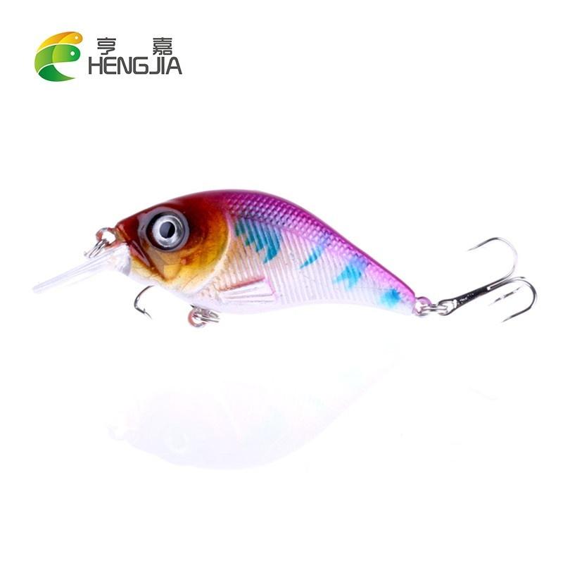 

6 шт. воблер HENGJIA с погремушками 7,5 см 12 г качественная пластиковая рыболовная приманка для окуня, джеркбейт для щуки, 6 шт. коричневый/фиолетовый
