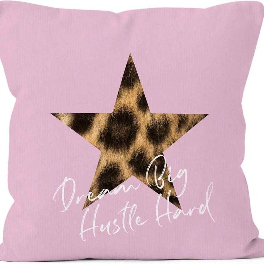 Leopard Animal Print Cushion Cover Green Background Decorative Pillow Case Wildlife Style Home Sofa Living Room Bedroom Decor