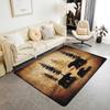 Erosebridal Rustic Cabin Lodge Area Rug 6'6" x 4'11" for Bedroom Living Room Playroom,Hunting Bear Deer Carpet,Southwestern Aztec Decorative