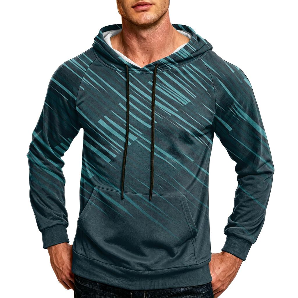 Herren-Hoodie in Farbe, lockere Passform, mit Tasche und Kordelzug