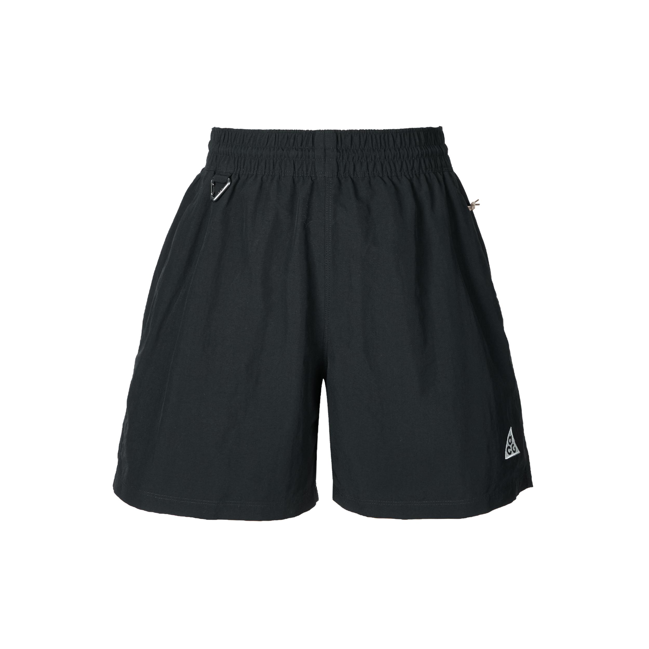 

New Nike ACG Women ss Logo Embroidered Straight-Leg Shorts Black DV9536-010 S