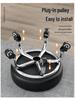 Silent Mobile Beauty Stool with Universal Wheels - Multifunctional, Low-Profile, Round Design for Home or Studio Use.
