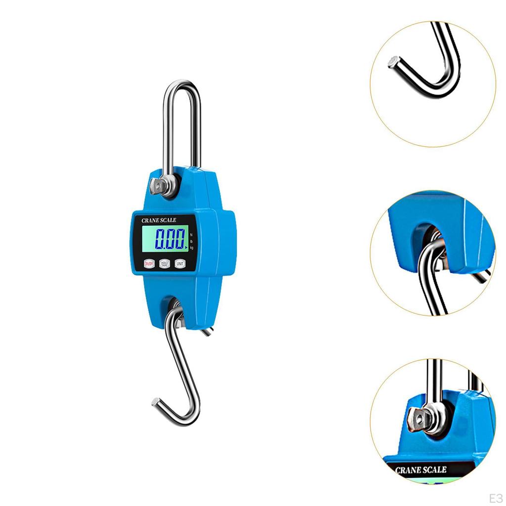 300kg Crane Scale for Weighing Luggage with LCD Display And Digital Features Travel Fishing