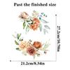 Bathroom Toilet Seat Wall Sticker Self-Adhesive Floral Toilet Lid Decals Toilets Stickers For Cistern Bathroom WC Restroom Decor