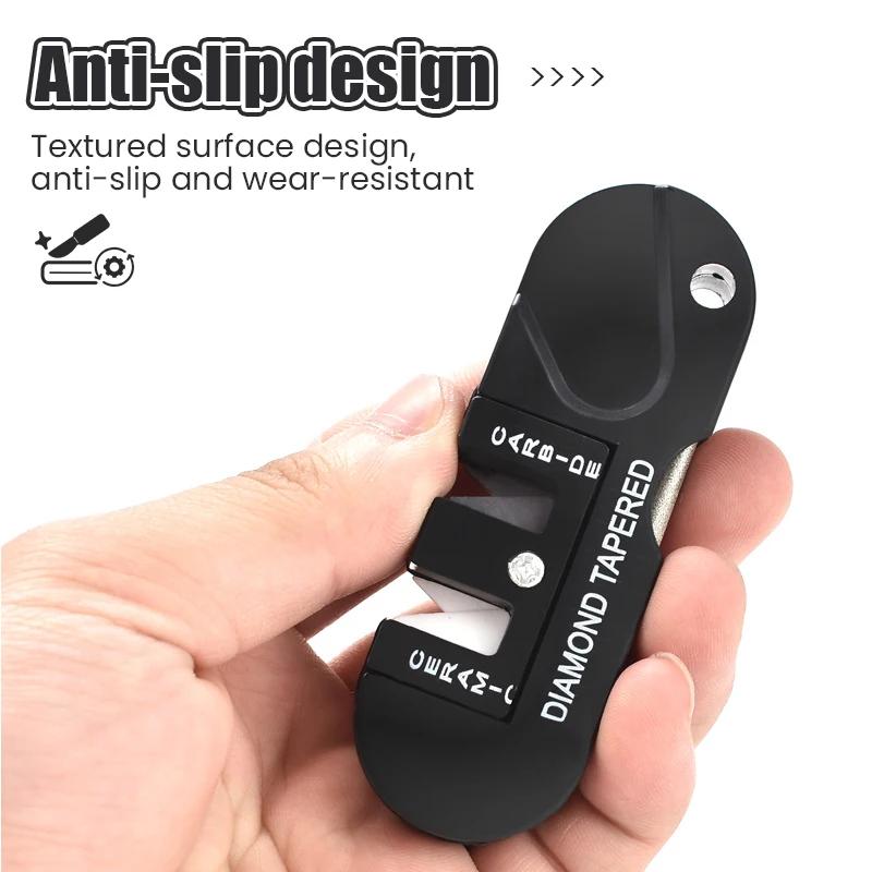 Multifunctional Outdoor Sharpening Tool Diamond Camp Gear Hike Tungsten Ceramic Sharpener Fish Hook Pocket Carbide Whetstone
